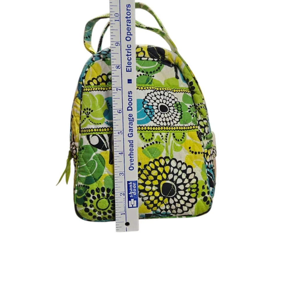 Vera Bradley Lunch Bag Limes Up Insulated Green Yellow Blue Floral Quilted